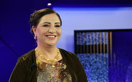 Gulistan Perwer, a Kurdish artist, speaks in studio with Rudaw.