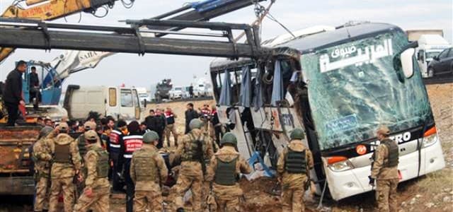 A car accident that killed 9, and injured 28 took place on the main road between Turkey's southeastern province of Turkey to the Kurdistan Region on Friday January 12, 2018. Photo: DHA