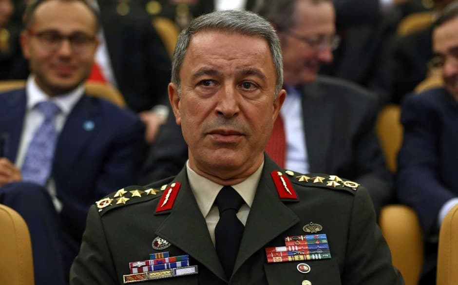 Turkish Chief of General Staff Gen. Hulusi Akar is in Brussels for a NATO meeting. File photo: AFP