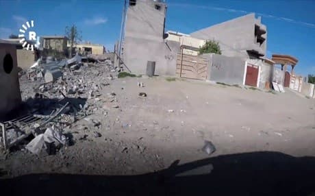 Images from Rudaw video taken in late November show destroyed areas of Tuz Khurmatu. Photo: Rudaw TV