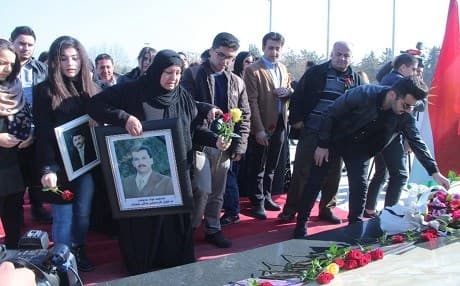 People remember those killed in the 2004 attacks in a ceremony at Sami Abdulrahman Park in Erbil on February 1, 2018. Photo: Jamal Yad | Rudaw