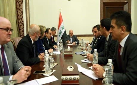 Iraqi Prime Minister Haider al-Abadi meets Kurdish MPs and committee heads in Baghdad on February 2, 2018. Photo: Iraq PM office