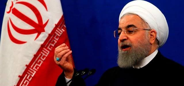 Iranian President Hassan Rouhani speaks during a press conference in Tehran on February 6, 2018. Photo: AFP/Atta Kenare