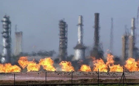 Baba Gurgur oilfield in Kirkuk. File photo: AP