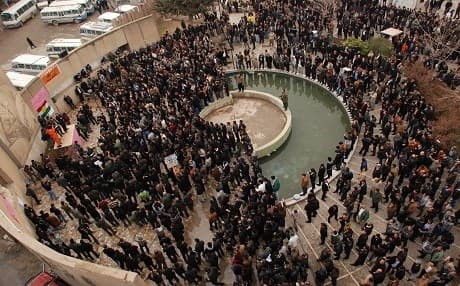 File photo shows people protesting in the Kurdish city of Sulaimani in 2013 against the Kurdish government during a wave of anti-government protests that lasted for about two months. File photo: Sartip Othman | Rudaw