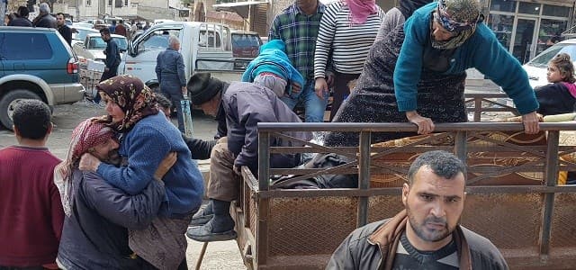 Civilians are moving from one place to another in Afrin on Thursday, preparing for a possible Turkish siege. Photo: AFP