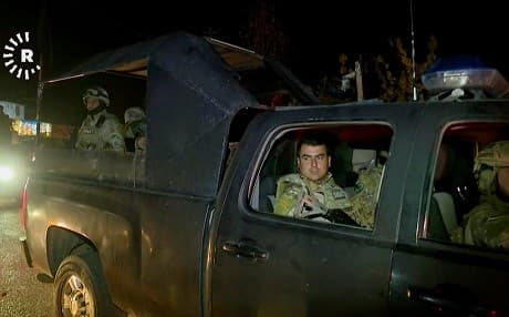 Kurdish Peshmerga withdrawal from Kirkuk on the night of October 15, 2017. Photo: Rudaw