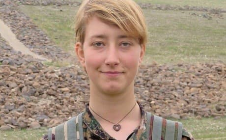 Anna Campbell, also known be the nom-de-guerre Helîn Qerecox, traveled to Syria in May 2017 to support the Kurds in their fight against ISIS. Photo: Facebook