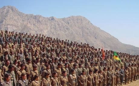 PKK fighters at a camp in the mountains of Kurdistan. File photo: Rudaw