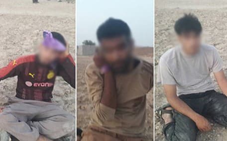 Villagers in Kifri handed over three ISIS fighters to Kurdish security forces in Garmiyan. Photo: Rudaw