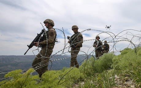 Turkish forces pictured late last month in Kurdistan Region’s Avashin area. Photo: Ozkan Bilgin/Anadolu Agency