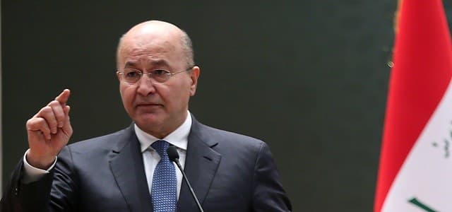 Newly elected Iraqi President Barham Salih delivers a speech in the Baghdad parliament, October 2, 2018. Photo: Iraqi parliament / HO / AFP