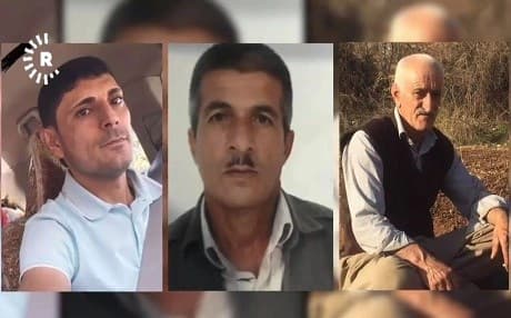 Ramazan Ahmed, Dilovan Salih, and Ismael Hassan were killed in a Turkish airstrike on Wednesday night. Photo: Rudaw TV