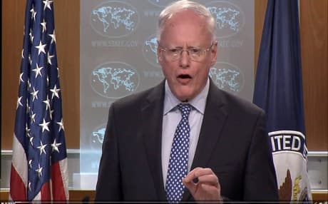 Special Representative for Syria Engagement Ambassador James Jeffrey briefs the media on the results of the Syria Small Group in Washington, D.C., on December 3, 2018. Photo: US DoS video