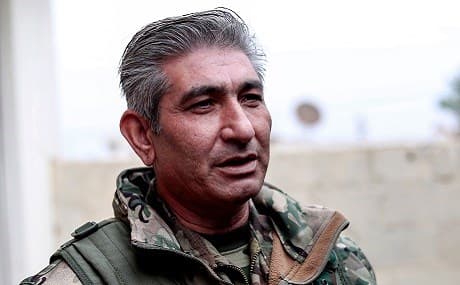 Redur Khalil, a spokesperson and senior official in the Syrian Democratic Forces (SDF), speaks during an interview in the northeastern Syrian town of Amuda, January 4, 2019. Photo: Delil Souleiman / AFP