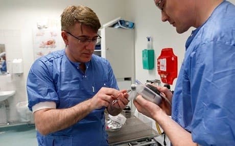 Dr. Azad Najar (L) is in the final stages of developing an artificial heart. Photo: Supplied