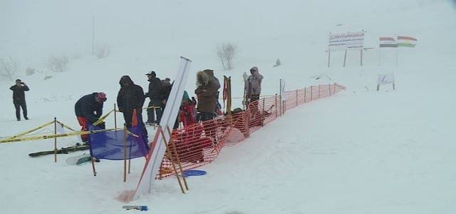 Some participants arrive early at the the Winter FEstival in Choman, Kurdistan Region, on February 2, 2019. Photo: Rudaw TV