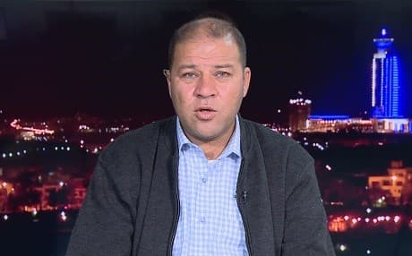 Mustafa Bali, head of the Syrian Democratic Forces (SDF) press office, speaks on Rudaw TV on April 19, 2019. Photo: Rudaw