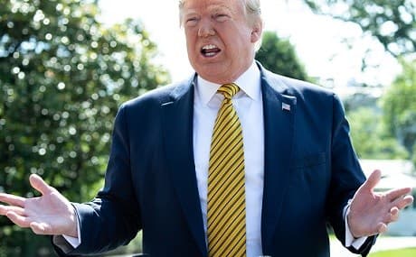 US President Donald Trump speaks to media on the White House lawn, Washington DC, June 22, 2019. Photo: Saul Loeb / AFP