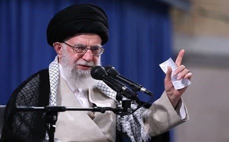 Iran Supreme Leader Ayatollah Ali Khamanei meets with officials from the judiciary (unseen) in Tehran, Iran, on June 26, 2019. Photo: Khamenei.ir