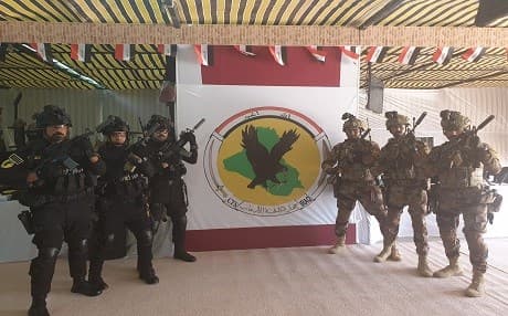 Iraqi Counter-Terror Service personnel pose for a photo posted to their social media on August 12, 2019. Photo: ICTS