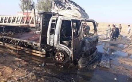 The PMF published photos of the two vehicles destroyed in the attack alongside their August 25 statement. Photo: social media