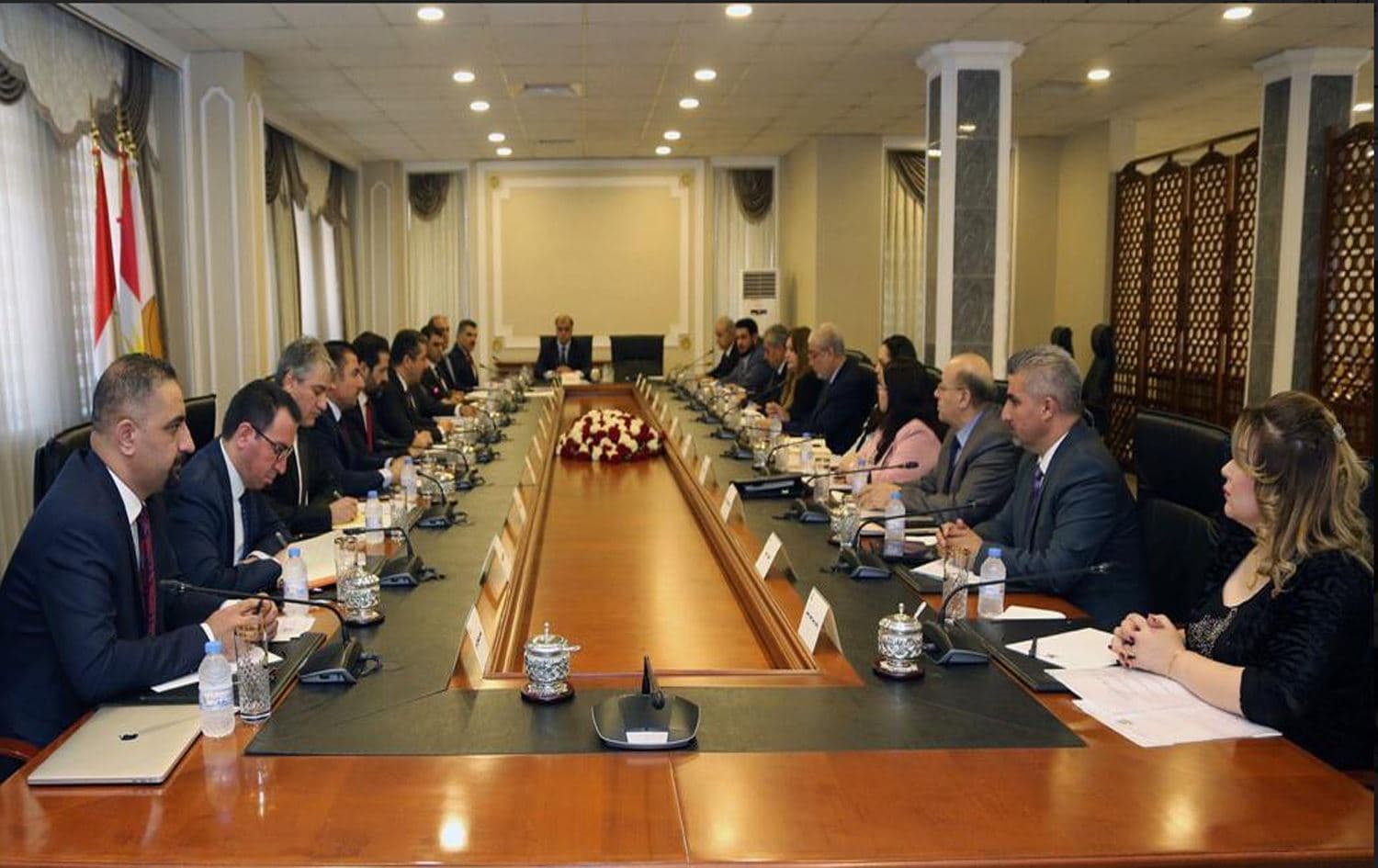A meeting between Kurdistan Regional Government (KRG) Prime Minister Masrour Barzani and Kurdish blocs in the Iraqi parliament in Erbil on September 8, 2019. Photo: KRG media office
