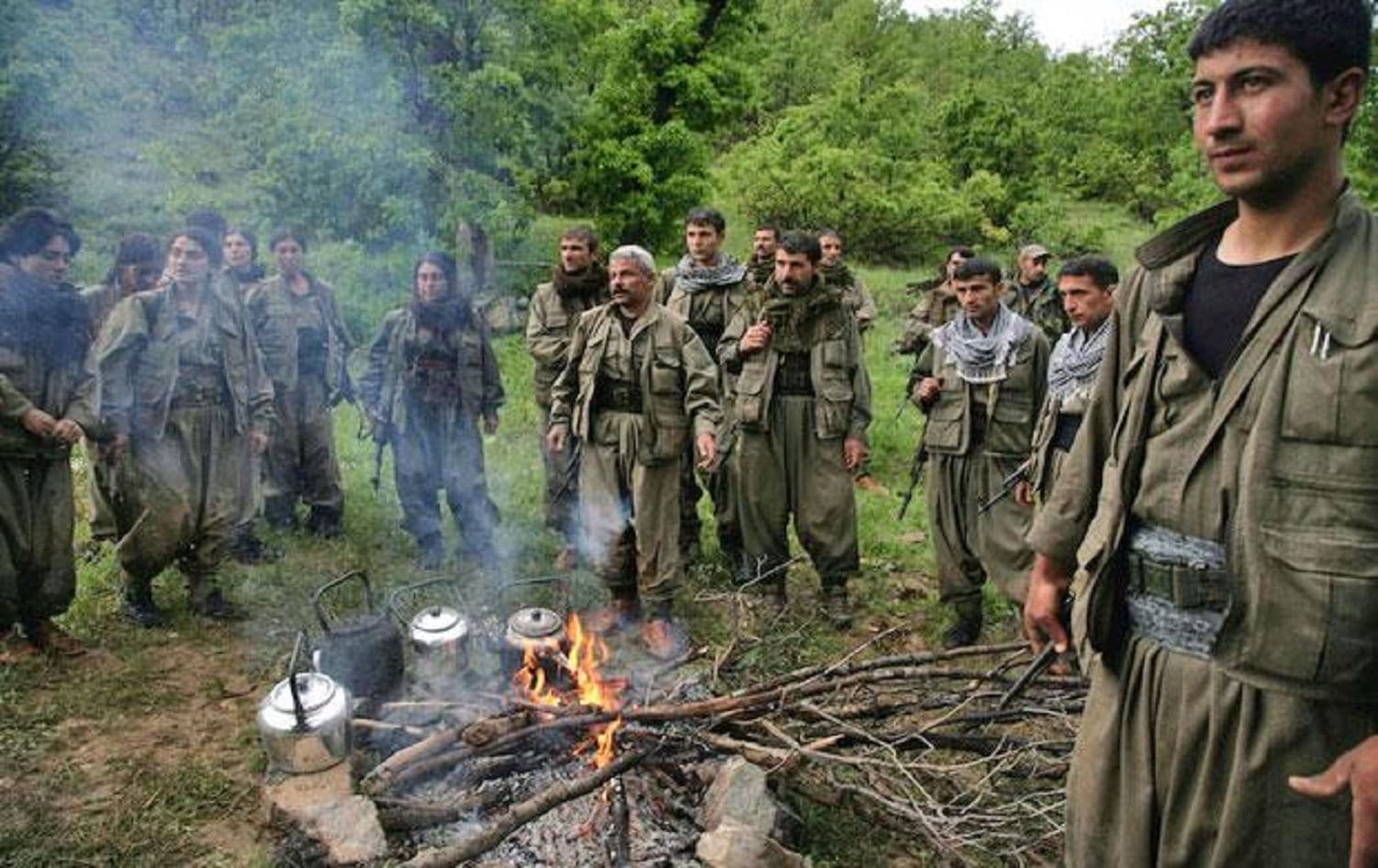 PKK fighters in the northern city of Duhok. Photo: AFP