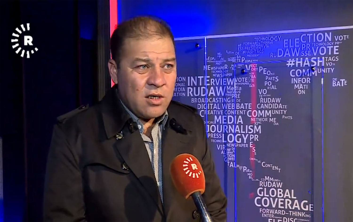 SDF media spokesman Mustafa Bali speaks to Rudaw in Erbil, December 9, 2019. Photo: Rudaw TV