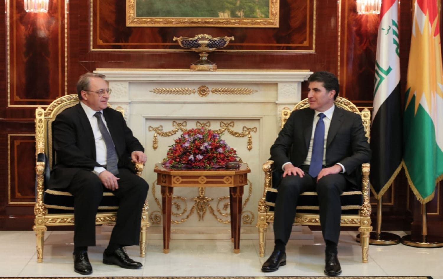 Russian Deputy Foreign Minister Mikhail Bogdanov meets with Kurdistan Region President Nechirvan Barzani on January 29, 2020. Photo: KRG Presidency
