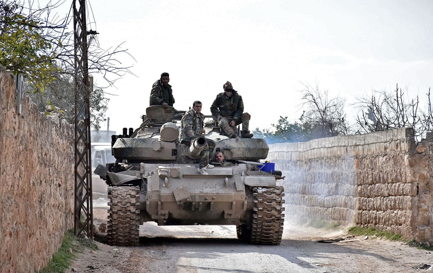 Syrian troops gathering in an area southwest of Saraqeb during their assault on Idlib, February 3, 2020. Photo: SANA