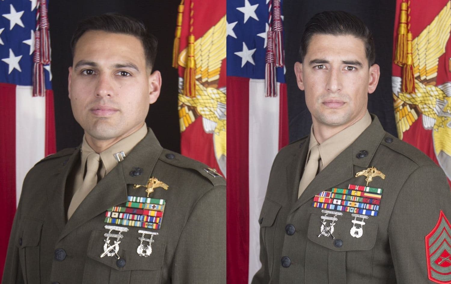 Capt. Moises A. Navas (L) and Gunnery Sgt. Diego D. Pongo were killed in action in Iraq’s Makhmour on March 8, 2020. Photo: Department of Defense