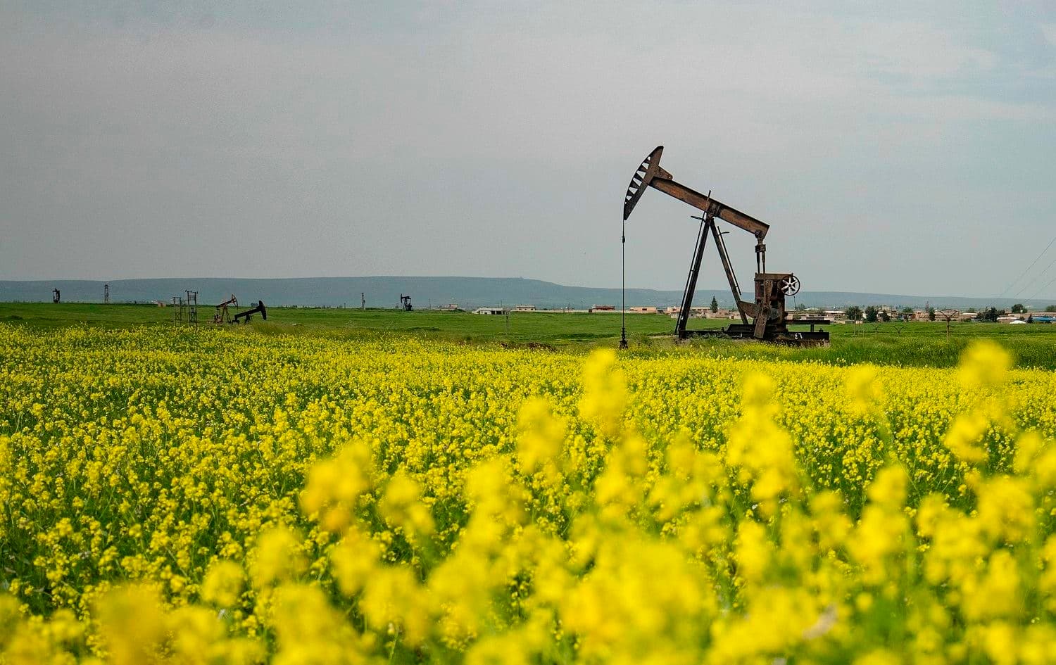 Oil pumps at the Rmeilane oil field in Syria's northerneastern Hasaka province, April 21, 2020. File photo: Delil Souleiman / AFP
