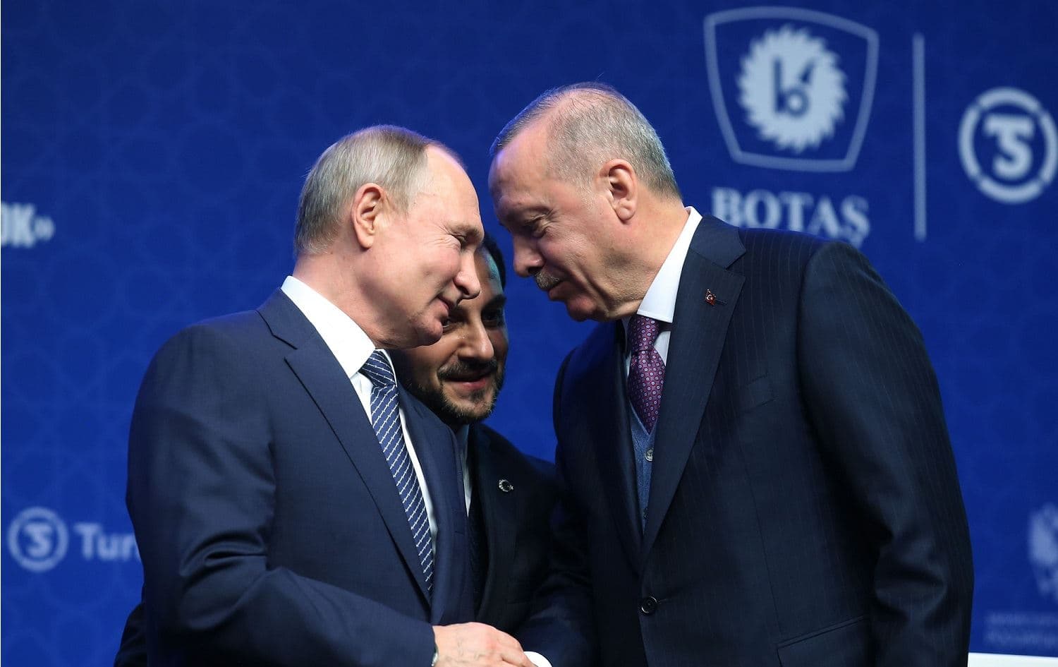 Recep Tayyip Erdogan and Vladimir Putin during the opening ceremony of TurkStream pipeline, January 8, 2020. File photo: Mustafa Kamaci / Anadolu Agency