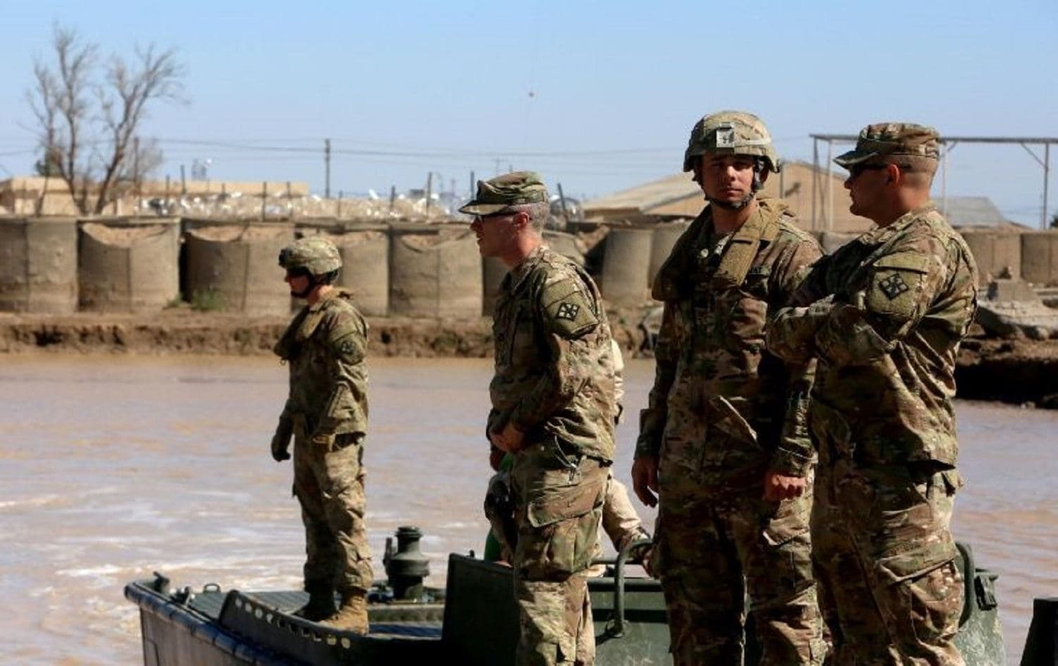 US troops supervise a training session at Taji military base. File photo:Sabah Arar/AFP
