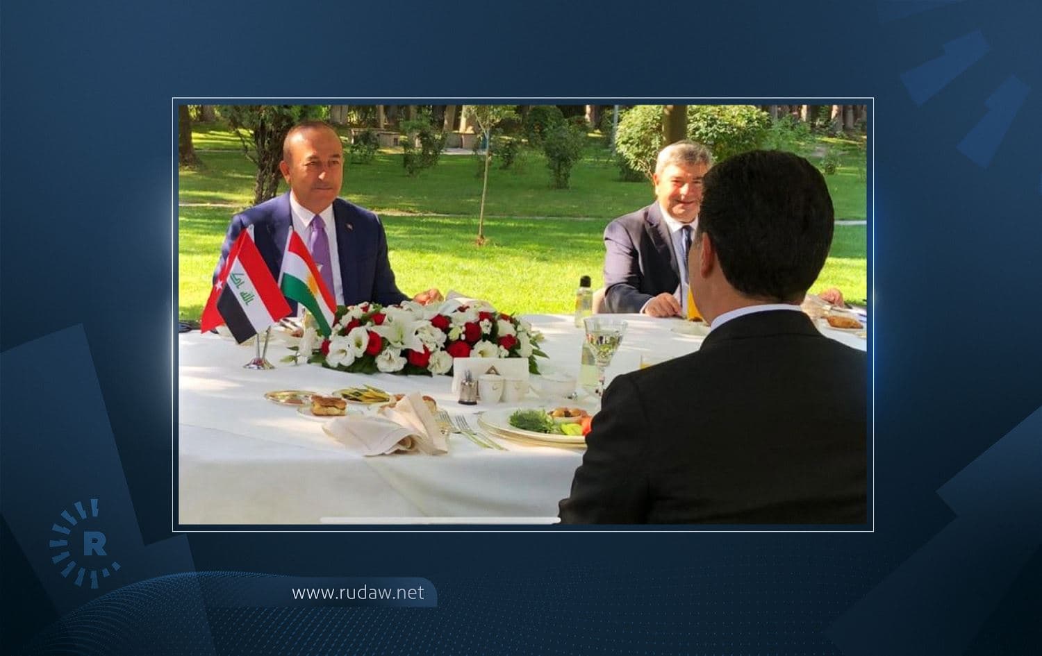 Turkish foreign minister Mevlut Cavusoglu meets with Kurdistan Region president Nechirvan Barzani in Ankara on September 4, 2020. Photo via Kurdistan Region Presidency website.