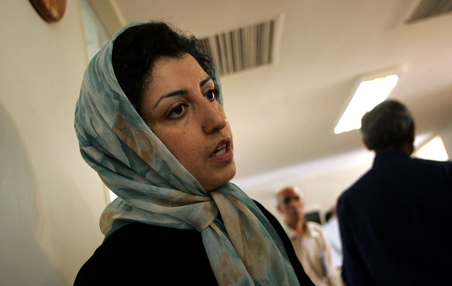 Narges Mohammadi at the Defenders of Human Rights Center in Tehran on June 25, 2007. Photo: Behrouz Mehri / AFP