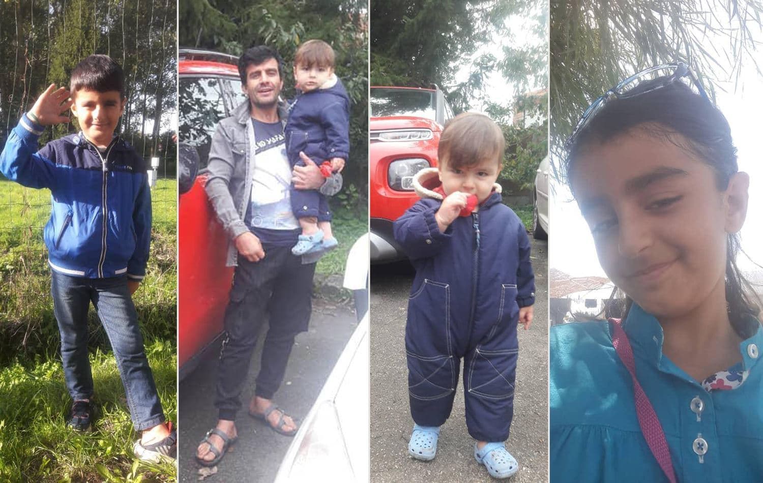 Left to right: six-year-old Armin, father Rasul Iran Nejad, one-year-old Artin, and nine-year-old Anita, along with their mother Shiva Mohammad Panahi (not pictured) died in the English Channel on October 27, 2020 when their boat capsized. Photos: Supplied by family