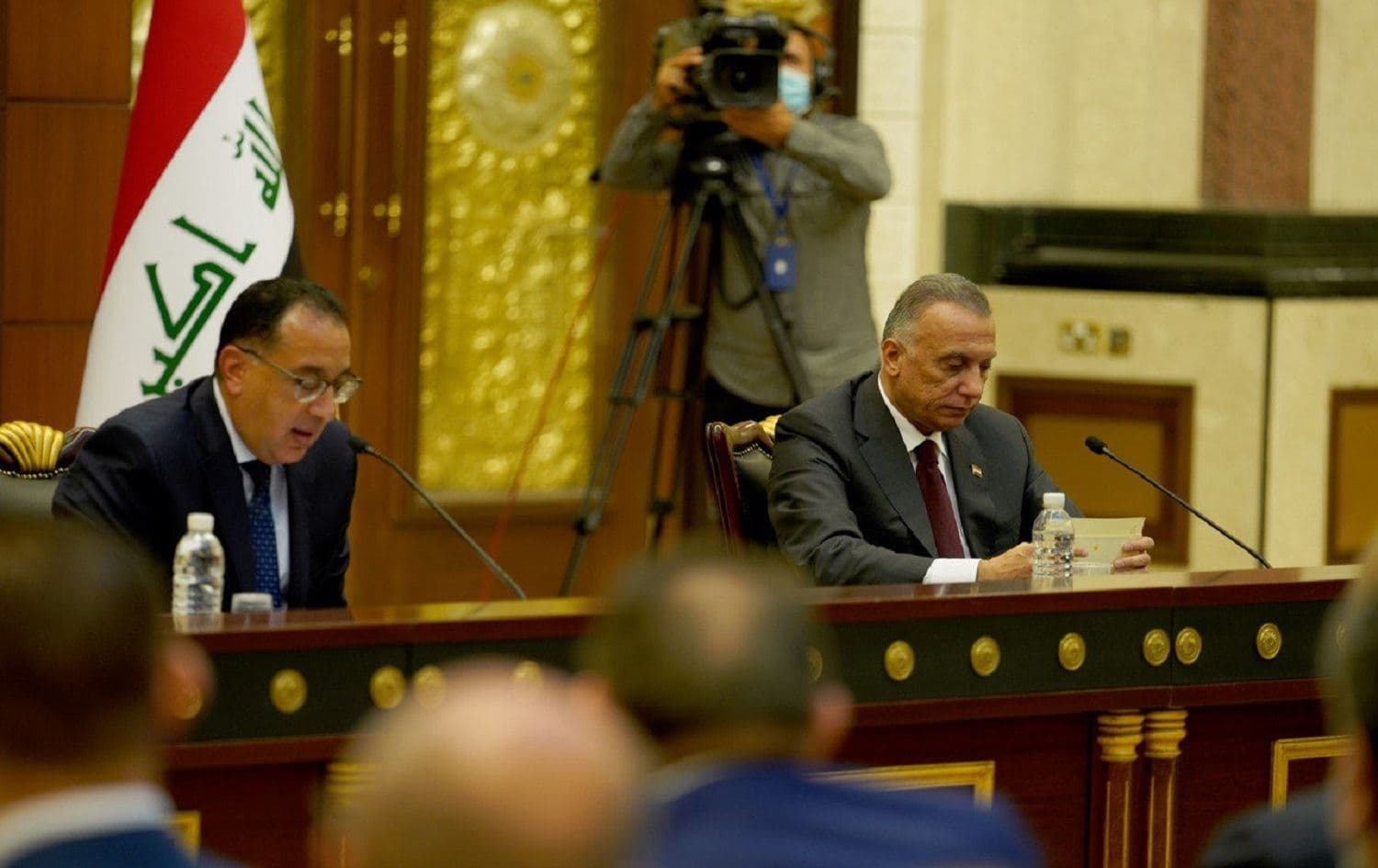 Kadhimi and Madbouly in Baghdad on October 31, 2020. Photo: PM's office