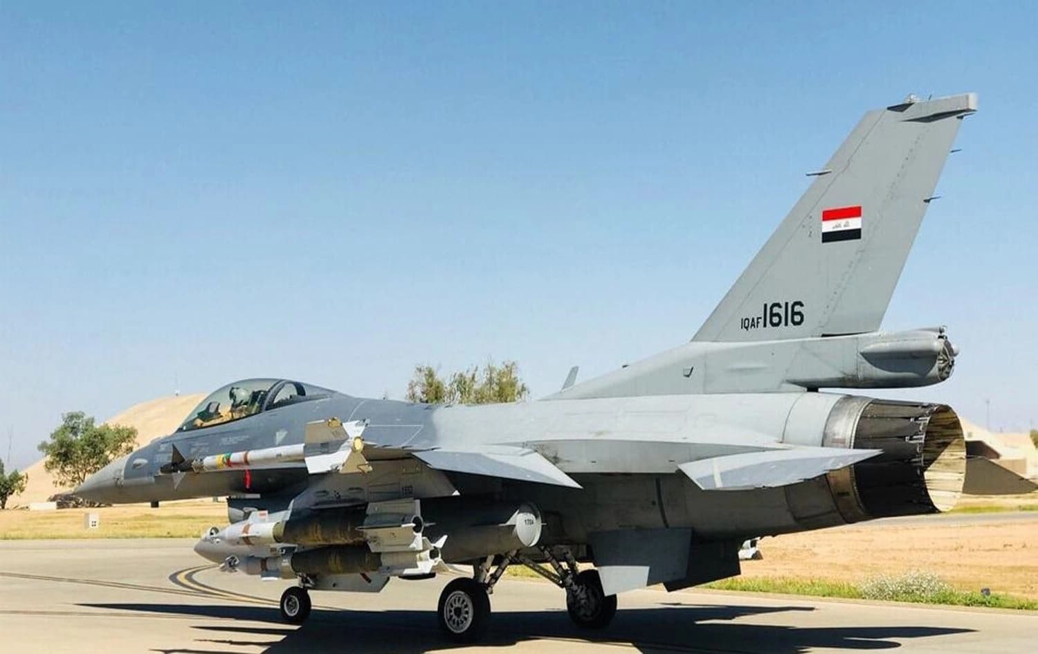 An Iraqi F-16 jet. File photo: AFP