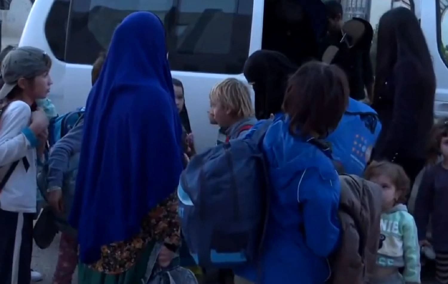 Russian children from camps in northeast Syria (Rojava) arrive in Qamishli on November 12, 2020. Photo: Rudaw TV