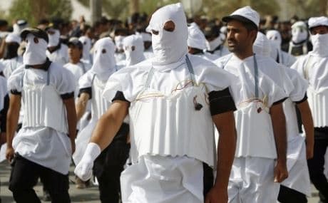 Shiite fighters have been staging parades in Baghdad and elsewhere since the government called on militias to take up arms against Sunni extremists. Photo: AFP