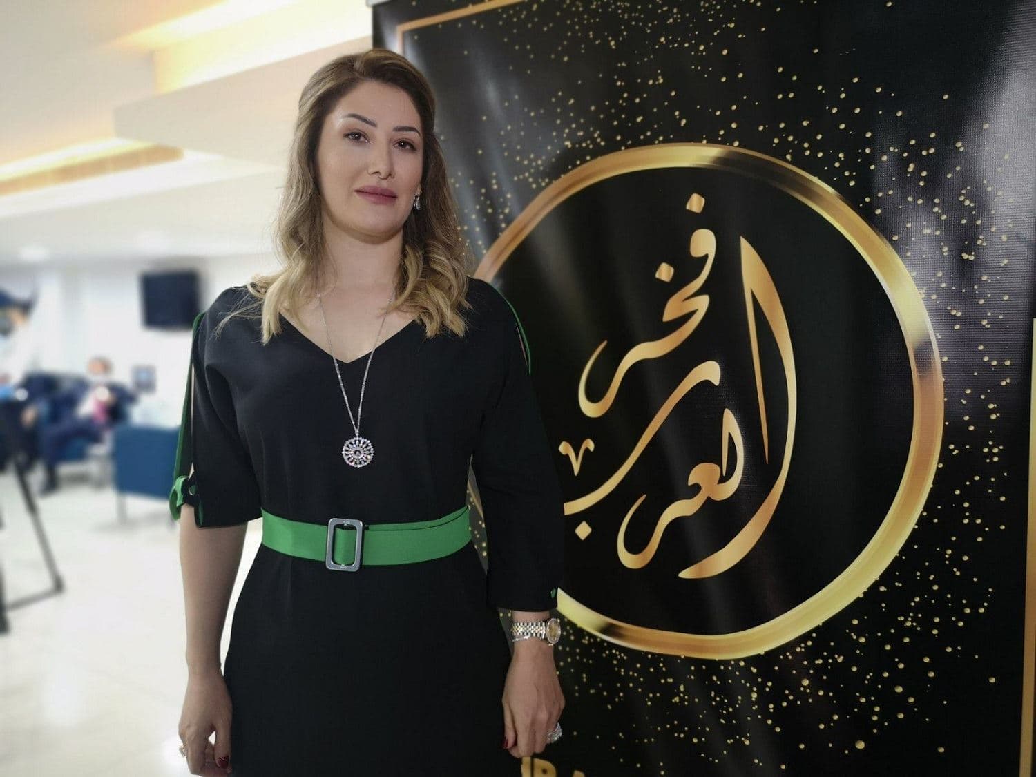Hamila Gardi, the CEO of RT-bank, won the Fakhr Al Arab award at a ceremony in Dubai on Tuesday, November 24, 2020. Photo: Rudaw