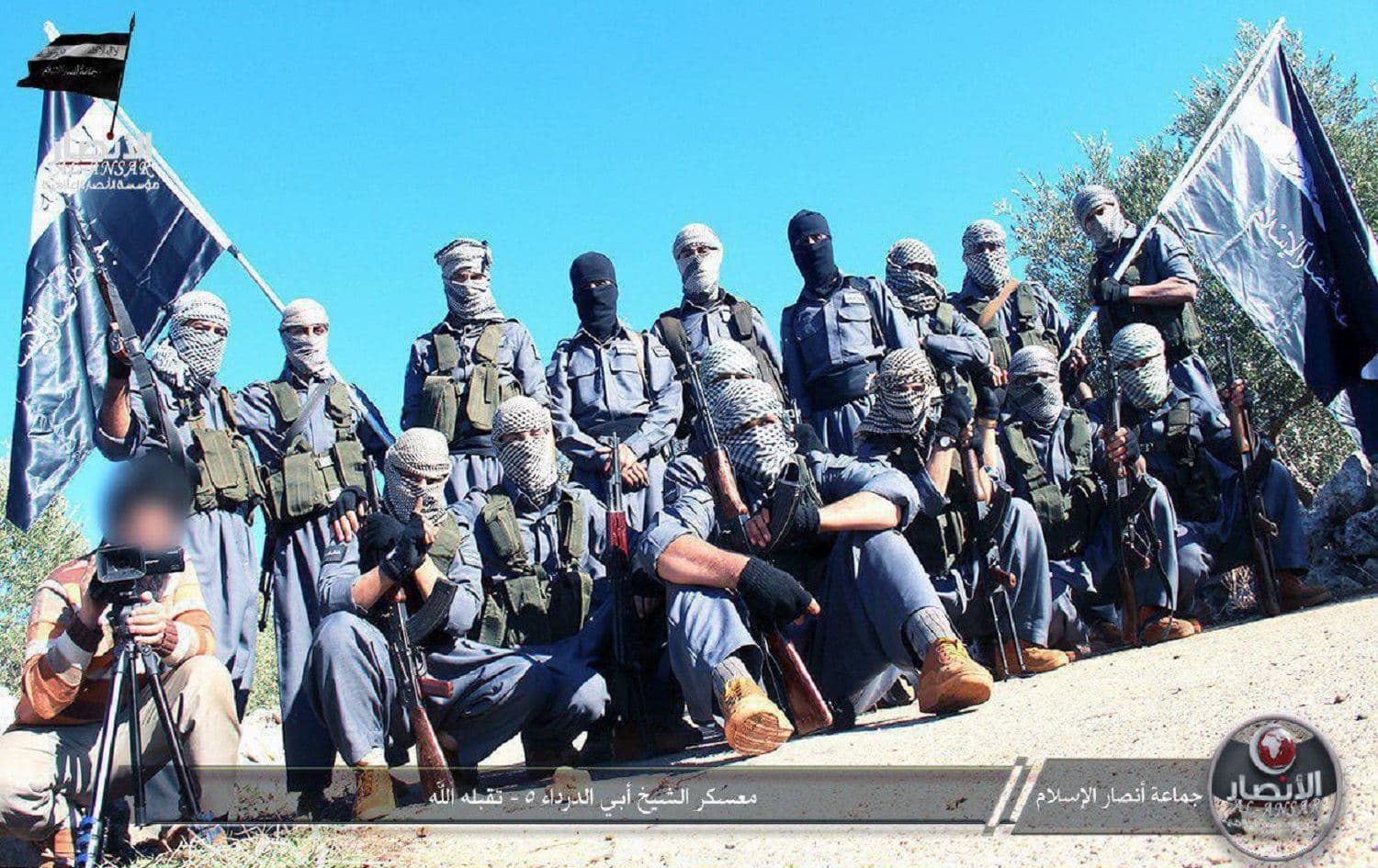 Ansar al-Islam fighters train at a camp in Idlib, Syria. Photo: published in May 2020 on Ansar al-Islam Telegram channel