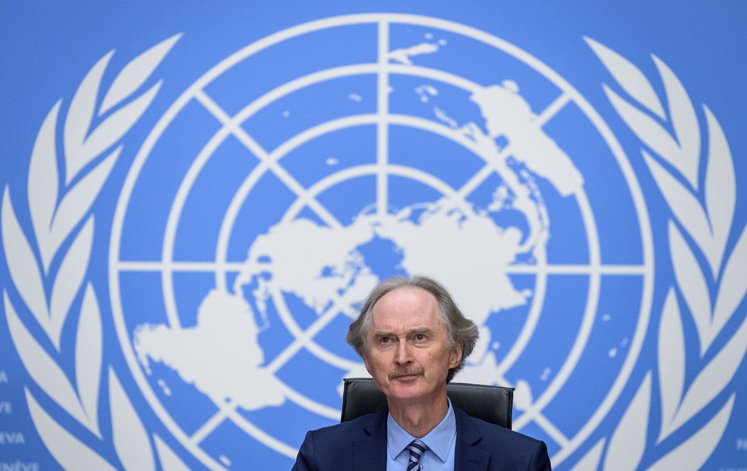 UN special envoy for Syria Geir Pedersen during a press conference in Geneva on January 29, 2021. Photo: Fabrice Coffrini/AFP