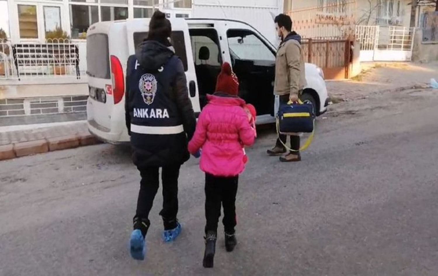 The Yazidi girl was rescued during a morning raid in Ankara on February 24, 2021. Photo: Ankara police