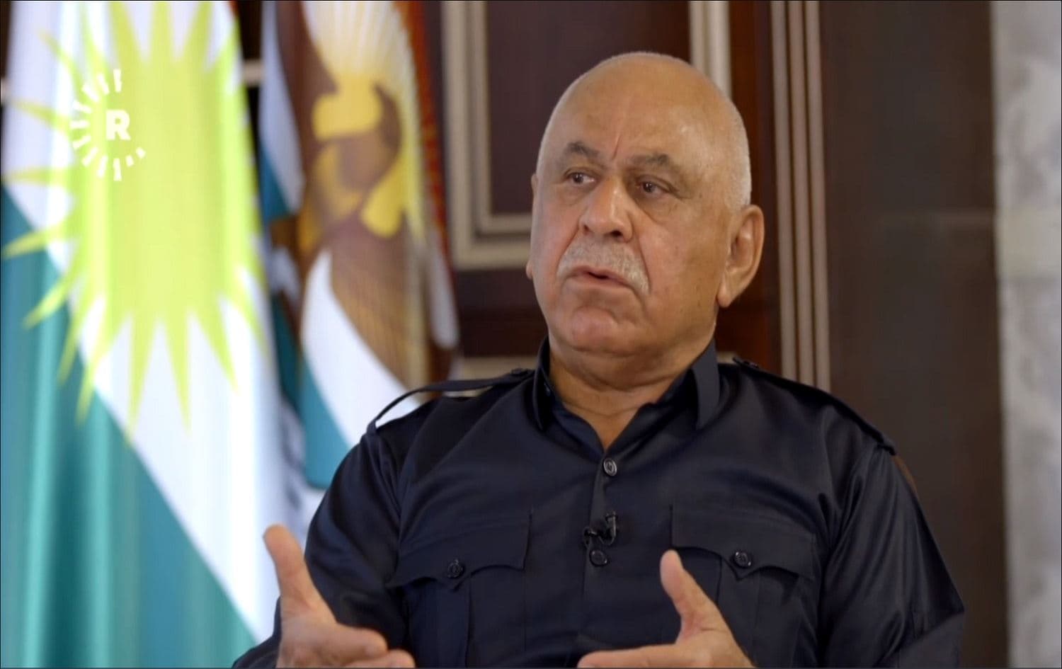 Kurdistan Region President Sheikh Jaafar Sheikh Mustafa speaks to Rudaw in an interview aired on February 24, 2020. Photo: Rudaw