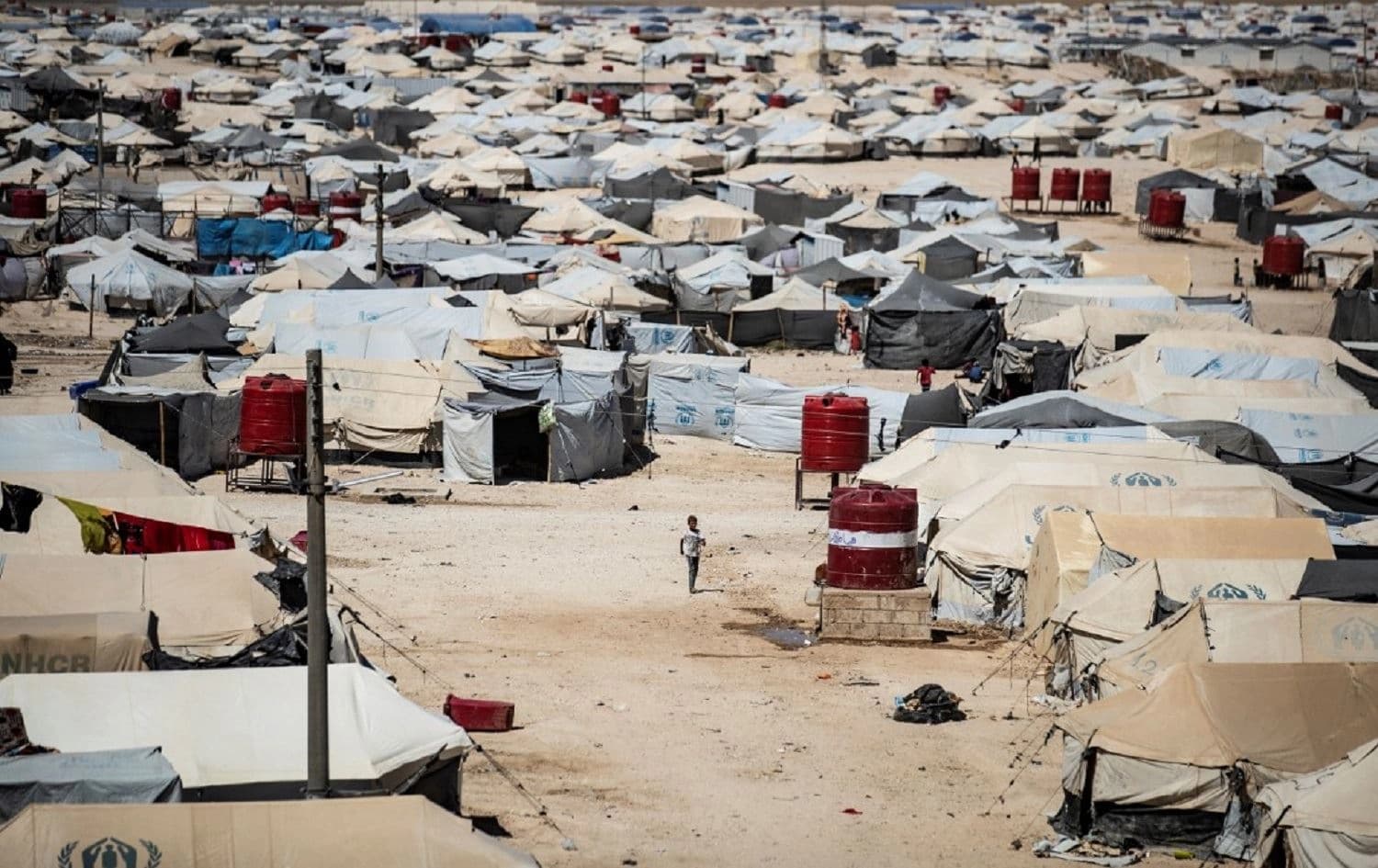 A general view of al-Hol camp in Hasakah province in northeastern Syria, 8/8/2019. Photo: AFP