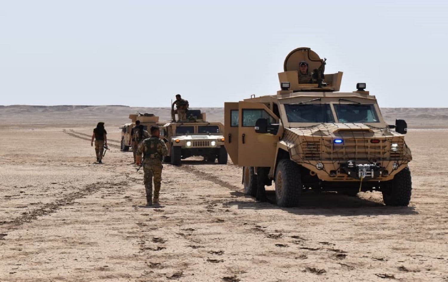 SDF forces conducting a military operation against ISIS in Deir ez-Zor on May 9, 2021. Photo: SDF