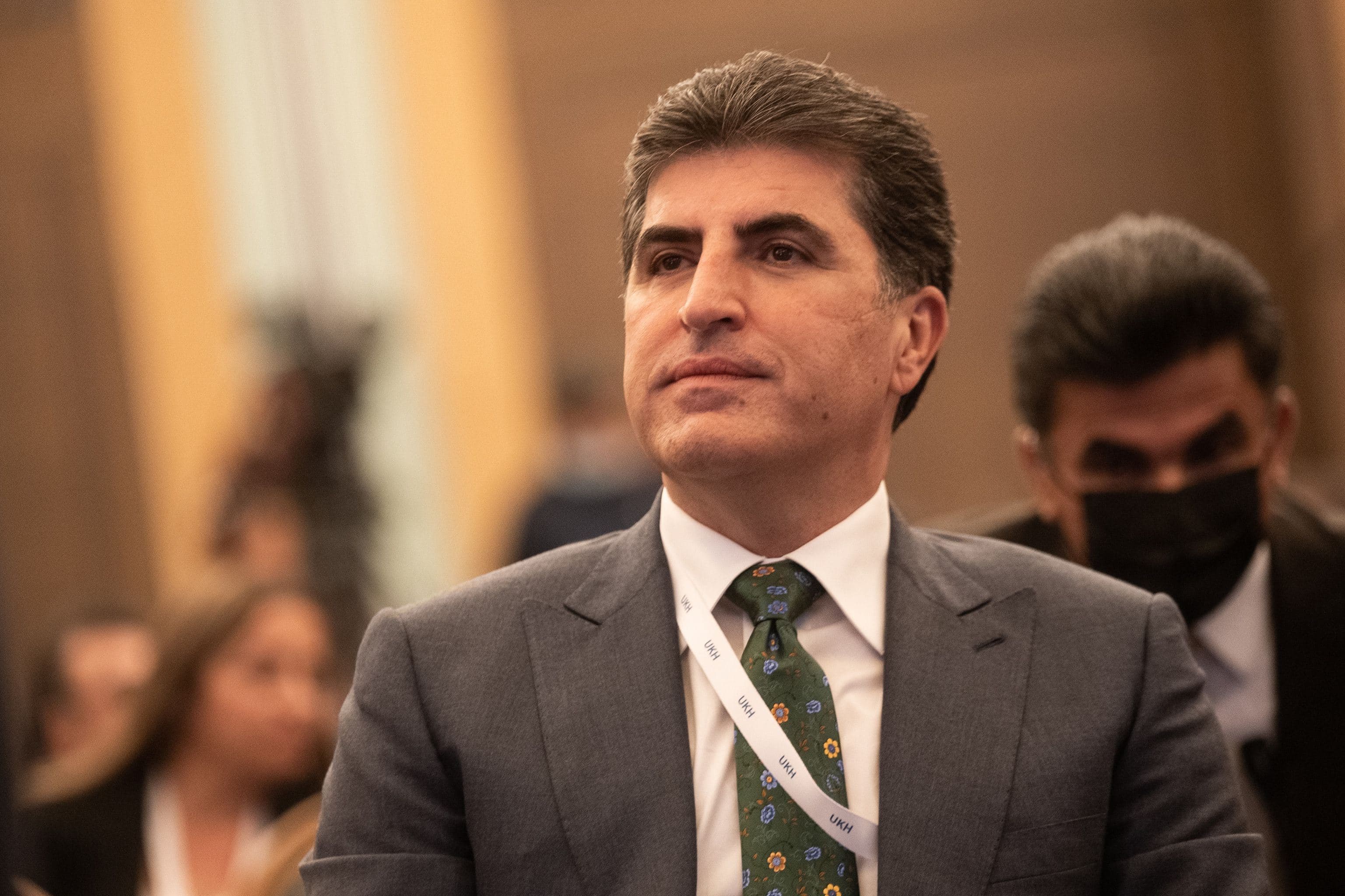 President Nechirvan Barzani at the Kurdistan Region of Iraq: Unity and Constitution conference in Erbil on Wednesday, May 19, 2021. Photo: Bilind T. Abdullah